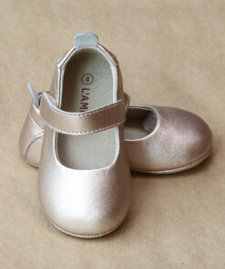 L'Amour Baby Girls Metallic Crib Mary Jane