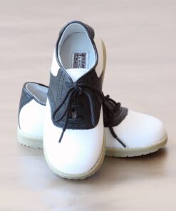 L'Amour Boys Black Saddle Oxford Shoes