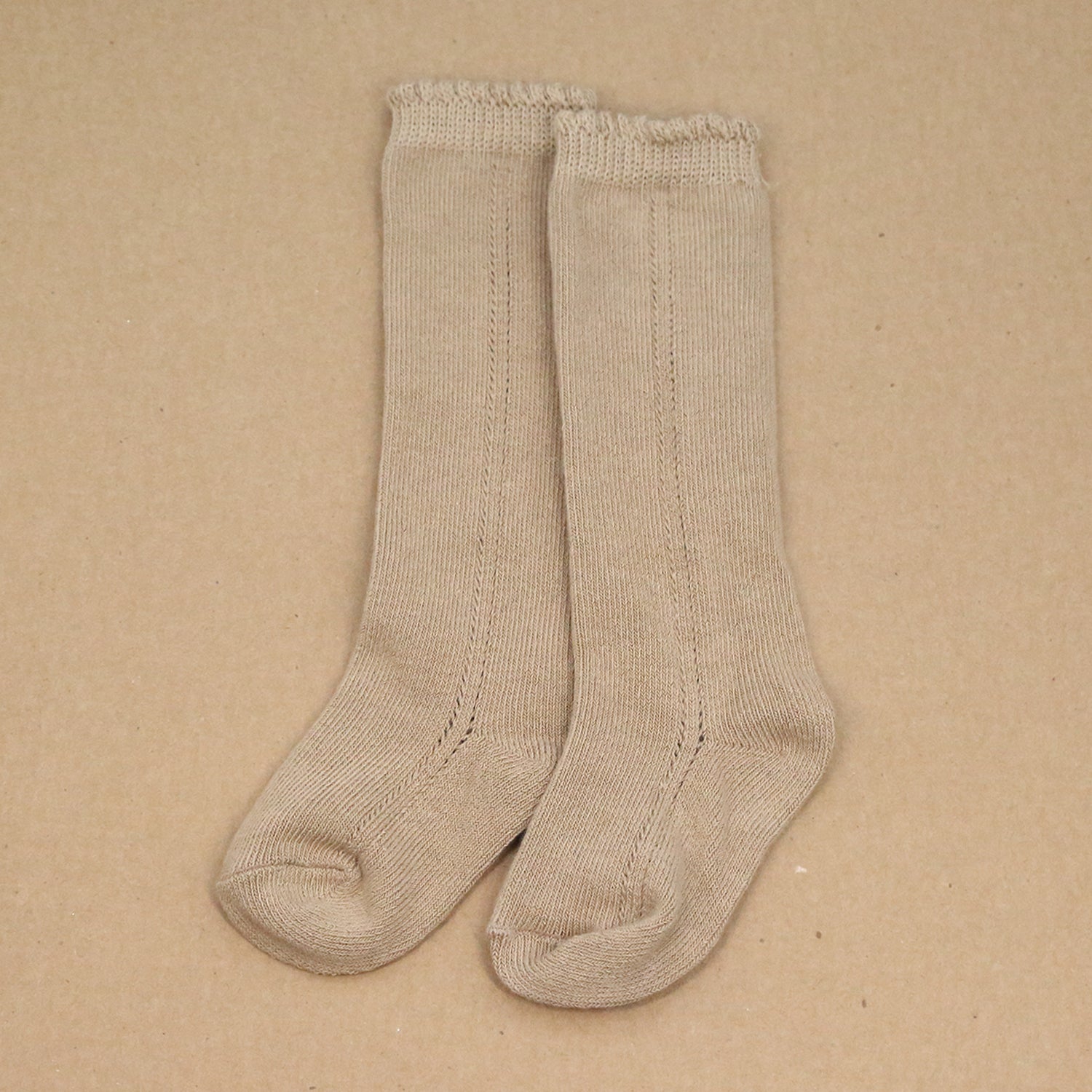 Openwork Knee Sock (Fawn)