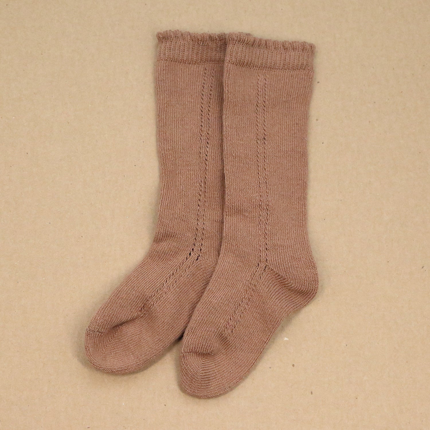 Openwork Knee Sock (Milk Chocolate)