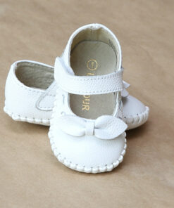 L'Amour Infant Girls Mary Jane Crib Shoe with Bow